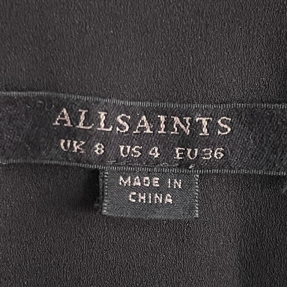 ALLSAINTS Roka Silk Blend Dress Size 4 - Picture 2 of 10